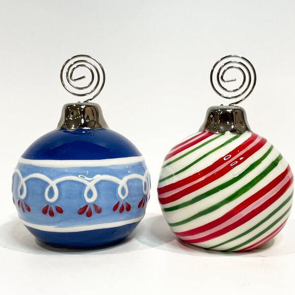 2003 Target Christmas Name Place Card Holders Ceramic Ornaments Holiday - Picture 5 of 7